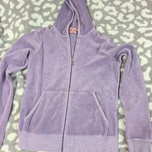 Y2K Juicy Couture Purple Zip-Up Hoodie